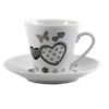 TAZZA CAFFE PORCELLANA MON AMOUR Pz 6 BELLINTAVOLA