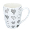 TAZZA MUG PORCELLANA CUORI GRIGI       cc 366 EDCO